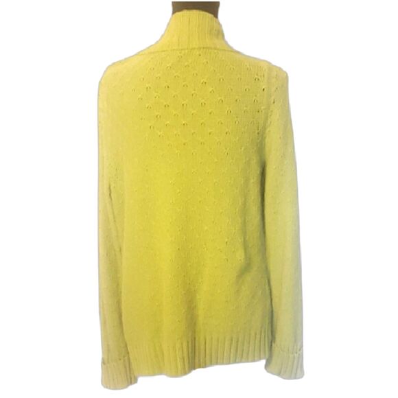 Cherokee Green Cable knit Collar Button Up Cardigan Sweater Size XL - Picture 5 of 7